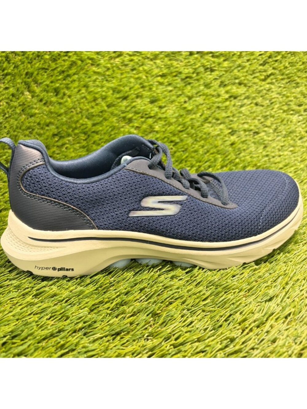 Skechers Go Walk 7-Clear Path Womens Size 6.5 Blue White Running Shoes Sneakers